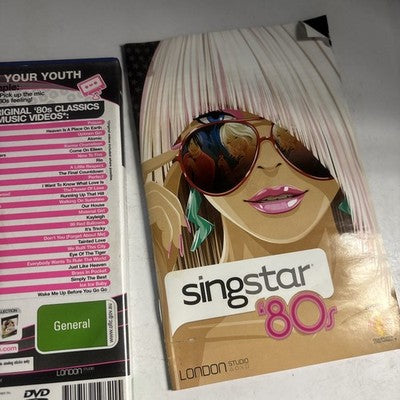 Singstar '80s Sony PLAYSTATION 2 PS2 Complete PAL Manual