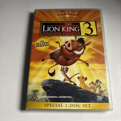 The Lion King 3 Hakuna Matata (DVD, 2004, 2-Disc) Disney Animated Film Region 4