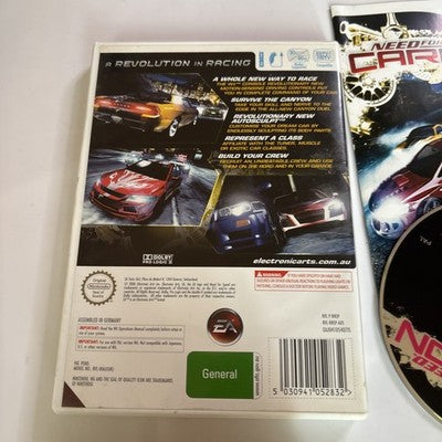 Need for Speed Carbon (Nintendo Wii, 2006) With Manual PAL