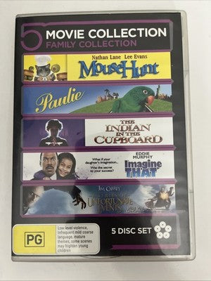 Mouse Hunt/ Paulie/ Indian Cupboard/ Imagine That/ Series Unfortunate Events DVD