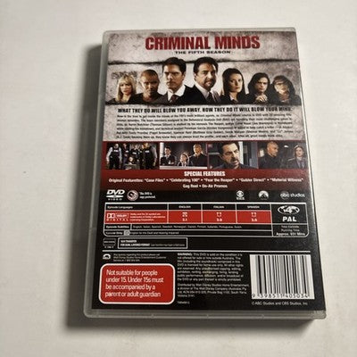 Criminal Minds : Season 5 (DVD, 2009) Region 4