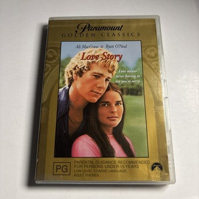 Love Story (DVD, 1970) Tommy Lee Jones, Ryan O'neal, Ali Macgraw, Region 4