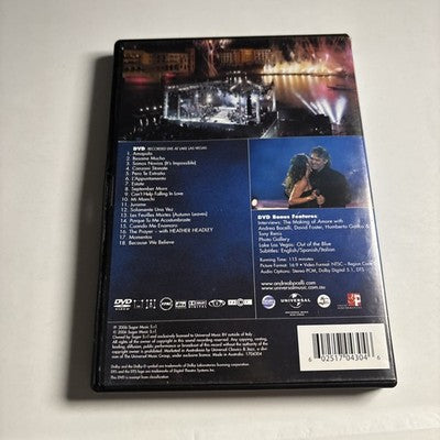 Andrea Bocelli - Under the Desert Sky (DVD, 2006) All Regions