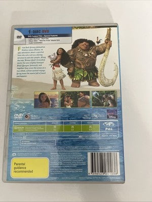 Moana (DVD, 2016) Disney Animation Film Region 4