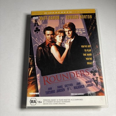 Rounders (DVD, 1998) Matt Damon, Edward Norton Region 4