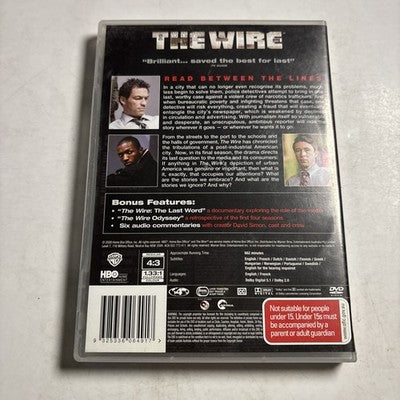 The Wire : Season 5 (DVD, 2008) Region 4