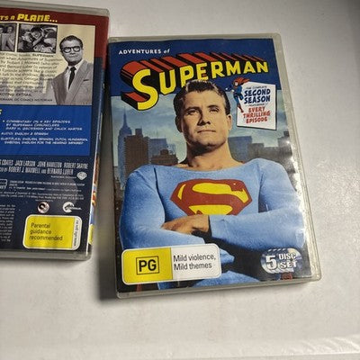 Adventures of Superman : Season 1 & 2 (DVD, 1952, 10-Disc) Region 4