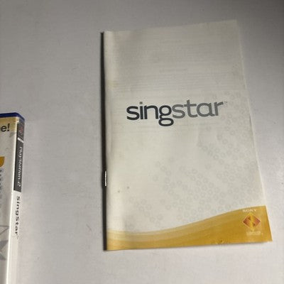 SingStar (Sony PlayStation 2, 2004) PS2 Manual PAL