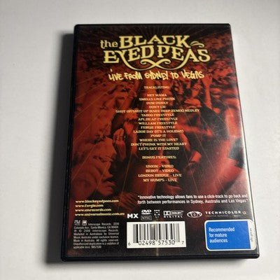 The Black Eyed Peas - Live from Sydney to Vegas (DVD, 2006) All Regions