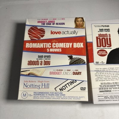 Bridget Jones, Love Actually, About A Boy, Notting Hill, Edge of Reason DVD