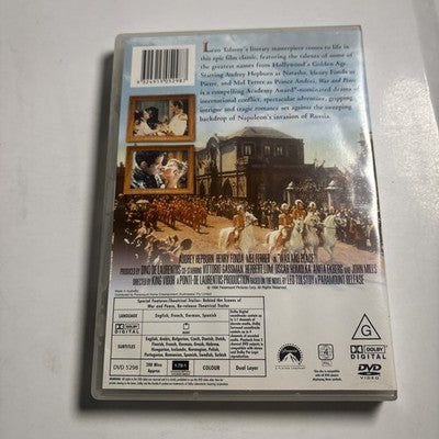War and Peace (DVD, 1956) Audrey Hepburn, Henry Fonda Region 4 NEW