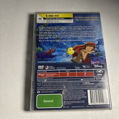 The Little Mermaid (DVD, 1989) Disney Region 4