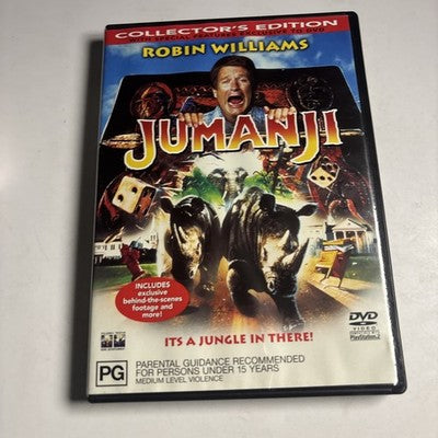 Jumanji (DVD, 1995) Robin Williams Region 4 NEW