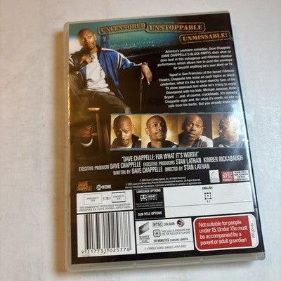 Dave Chappelle - For What It's Worth (DVD, 2004) Region 4