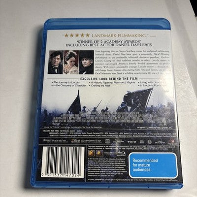 Lincoln (Blu-ray, 2012) Daniel Day-Lewis Region B