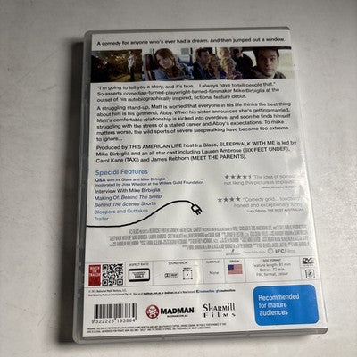 Sleepwalk with Me (DVD, 2012) Carol Kane, Jessi Klein, Emily Meade, Region 4