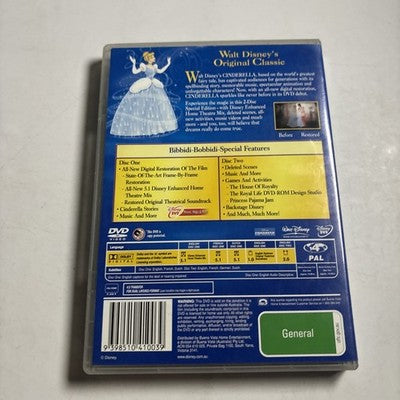 Cinderella - Special Edition (DVD, 1950) Disney Region 4