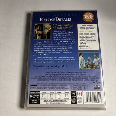 Field of Dreams (DVD, 1989) Kevin Costner Region 4