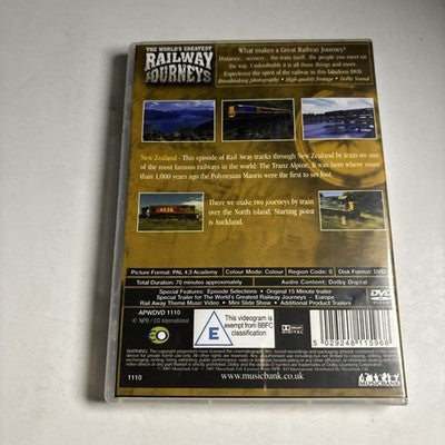 The World's Greatest Railway Journeys - New Zealand (DVD, 2005) All Regions