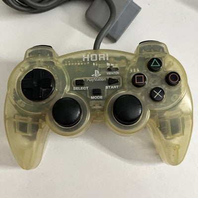 Hori Sony PlayStation Analog Sindou Fighting Controller Clear For PS1 PS2