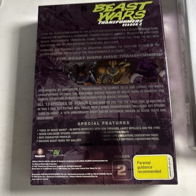 Beast Wars - Transformers : Season 2 (DVD, 1996) Region 4 *Missing 1 Disc*