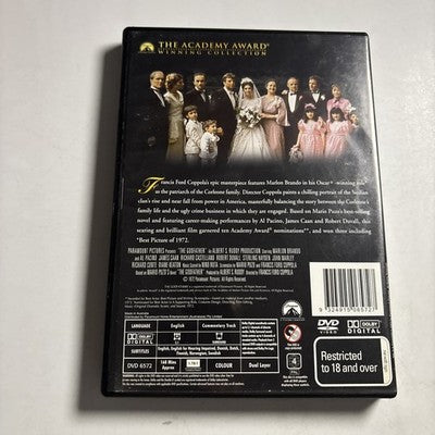 The Godfather (DVD, 1972) Marlon Brando, Al Pacino Region 4