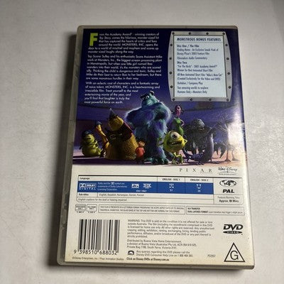 Monsters, Inc. - Deluxe 2 Set (DVD, 2001) Region 4