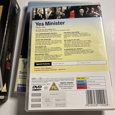 Yes Minister - Yes Prime Minister Complete Boxset (DVD, 1980) Region 4,2
