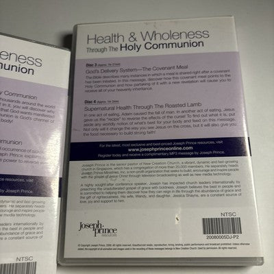Joseph Prince: Health & Wholeness Through The Holy Communion DVD All Regions