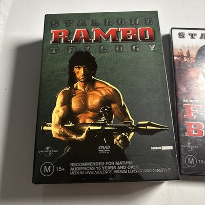 The Rambo Trilogy (DVD, 1988, 3-Disc) Sylvester Stallone Region 4