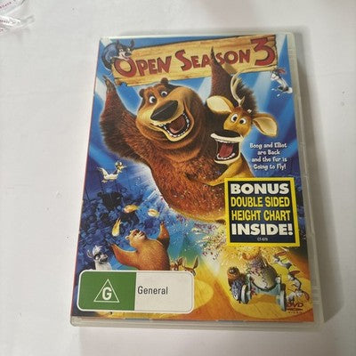 Open Season 3 (DVD, 2010) Animated Movie Region 4