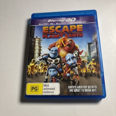 Escape from Planet Earth 3D (Blu-ray 3D, 2013) Region B