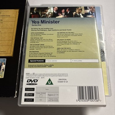 Yes Minister - Yes Prime Minister Complete Boxset (DVD, 1980) Region 4,2