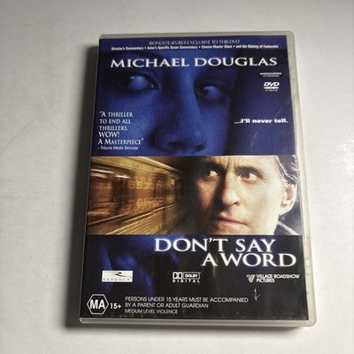 Don't Say a Word (DVD, 2001) Michael Douglas Region 4