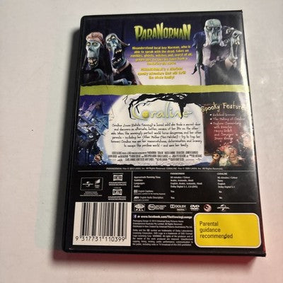 Coraline / Paranorman (DVD, 2014) Region 4,2