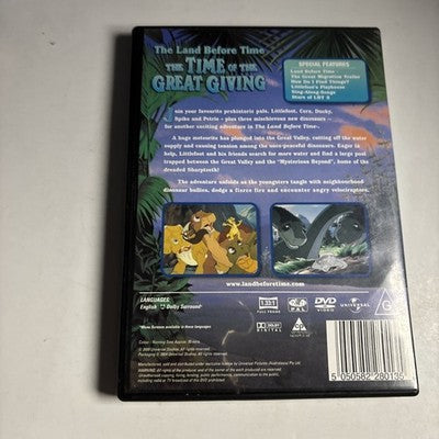 The Land before Time - The Time of the Great Giving (DVD, 1995) Region 4,2