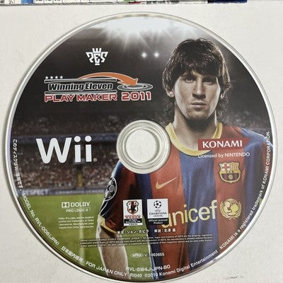 Winning Eleven Play Maker 2011 Nintendo Wii NTSC-J Japanese Game Complete
