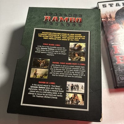 The Rambo Trilogy (DVD, 1988, 3-Disc) Sylvester Stallone Region 4