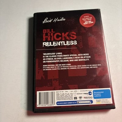 Bill Hicks Relentless (DVD, 1992) Region 4 NEW