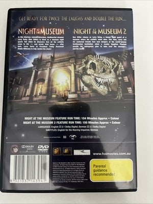 Night at the Museum 1 & 2 (DVD, 2010) Ben Stiller, Robin Williams Region 4