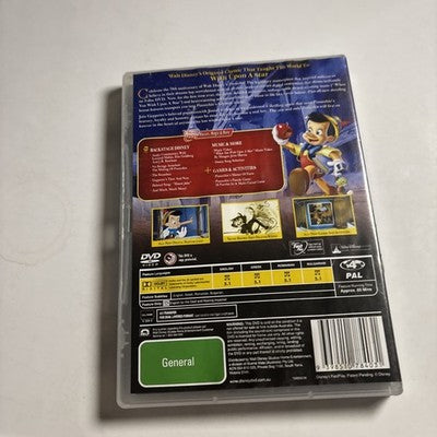 Pinocchio - Platinum Edition (DVD, 1940) Disney Region 4