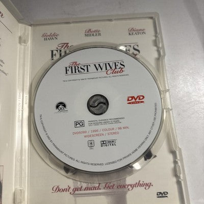 The First Wives Club (DVD, 1996) Goldie Hawn, Diane Keaton Region 4