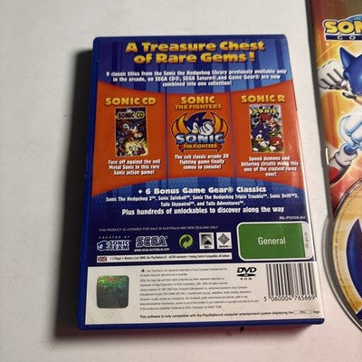 Sonic Gems Collection PS2 Sony Playstation 2 Game Complete With Manual Sega PAL