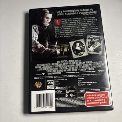 Sweeney Todd - The Demon Barber of Fleet Street (DVD, 2007) Region 4 NEW