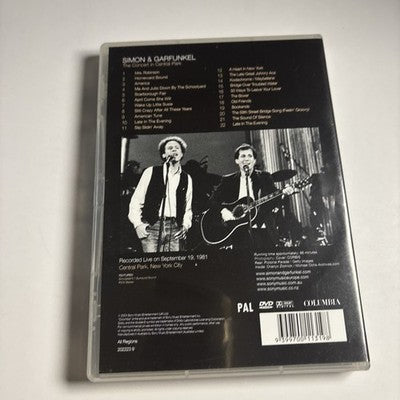 Simon and Garfunkel : The Concert In Central Park (DVD 1981) All Regions
