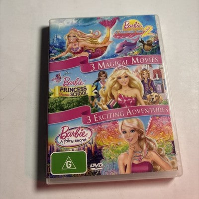 Barbie: A Mermaid Tale 2 / Princess Charm School / A Fairy Secret DVD Region 4,2