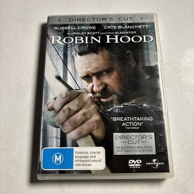 Robin Hood (DVD, 2010) Directors Cut Russell Crowe Region 4,2 NEW