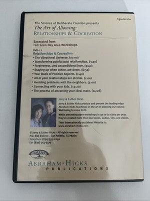 The Art Of Allowing: Relationship & Cocreation (DVD)  Jerry Hicks  All Regions
