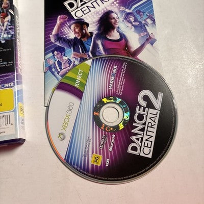 Dance Central 2 (Microsoft Xbox 360 Kinect PAL, 2011, Harmonix) - With Manual.