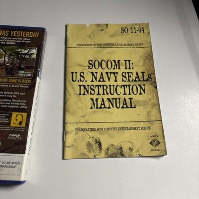 SOCOM II : U.S. Navy SEALs (Sony PlayStation 2, 2002) PS2 PAL